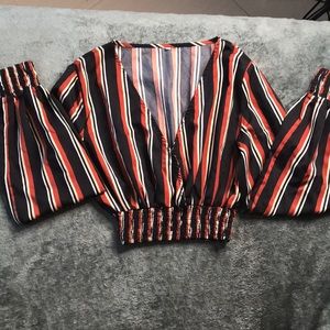 long sleeve blouse , cropped